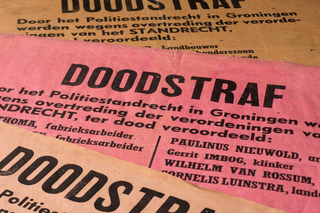 Doodstrafaffiches april-meistaking 1943