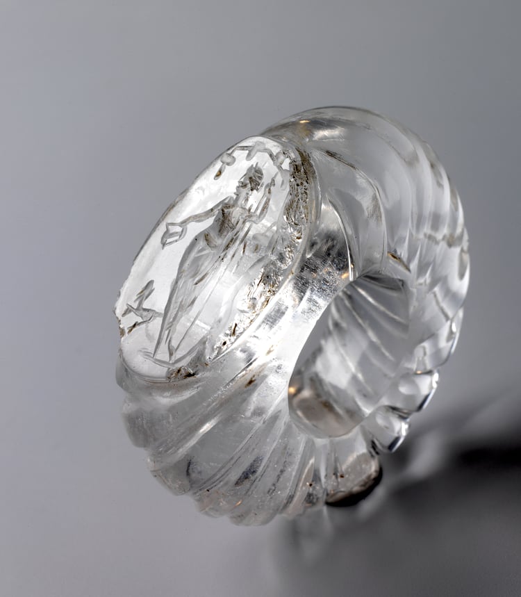 Ring met Romeinse wijngod