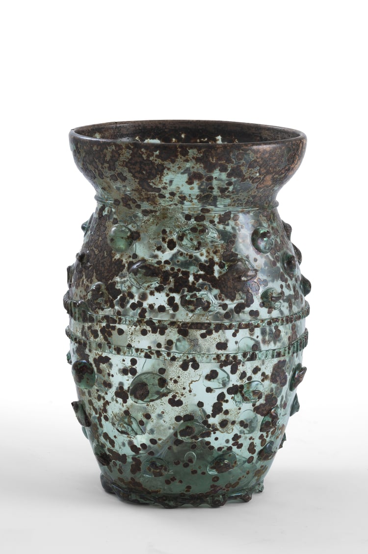 Een laat-middeleeuws wijnglas