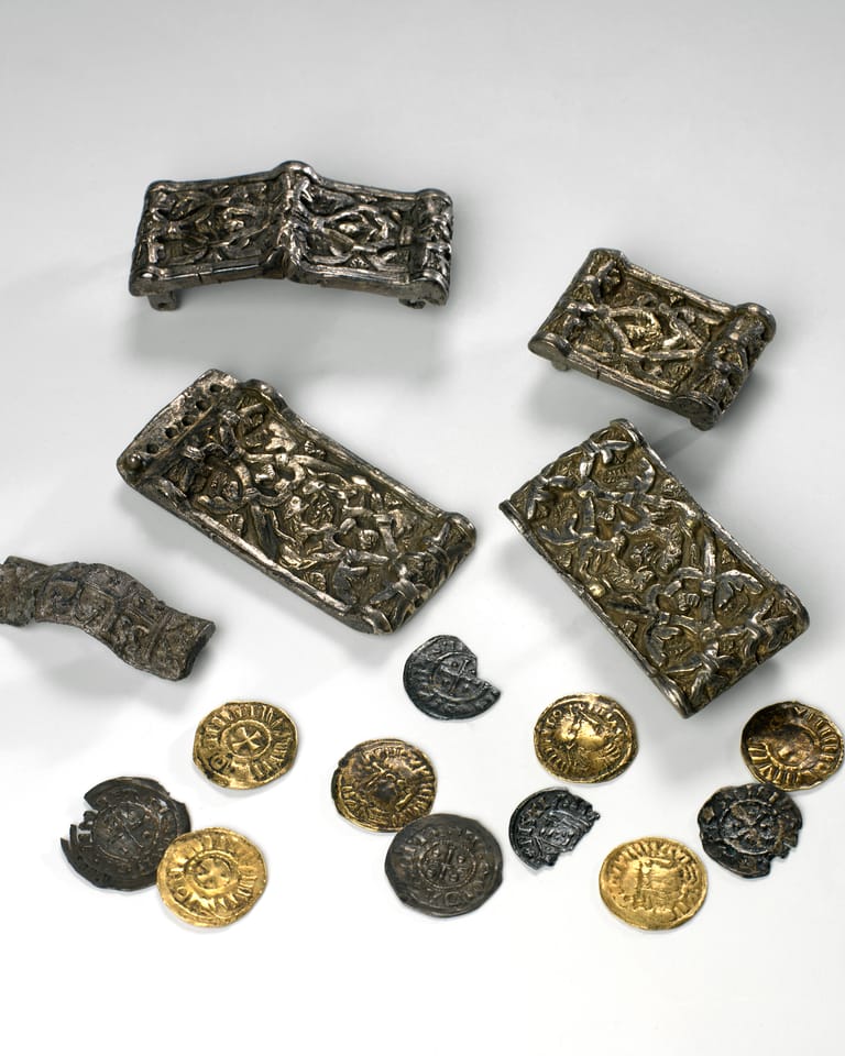 Kostbare munten en sieraden
