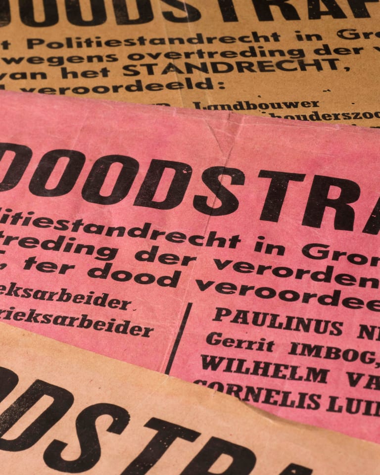 Doodstrafaffiches april-meistaking 1943