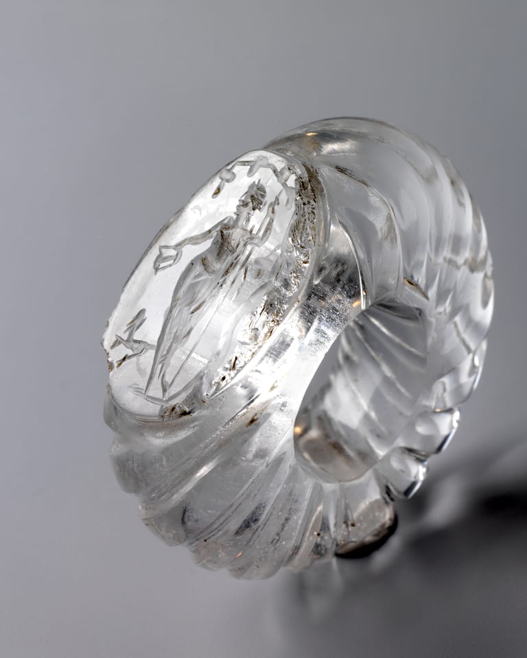 Ring met Romeinse wijngod