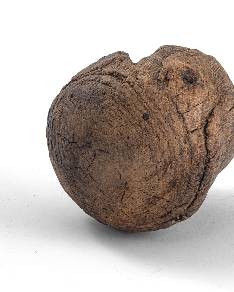 Houten bal met lood