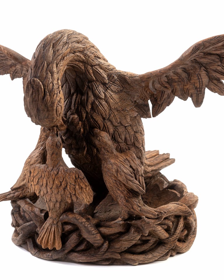 Veilig tussen twee roofvogels