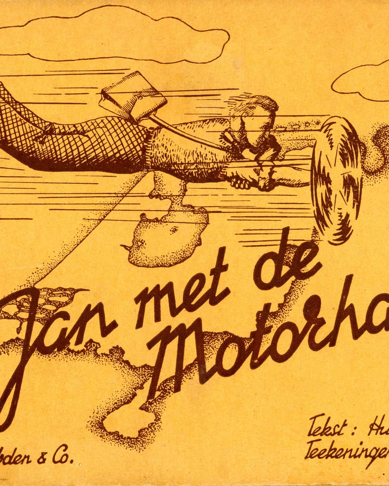 Jan met de motorhand
