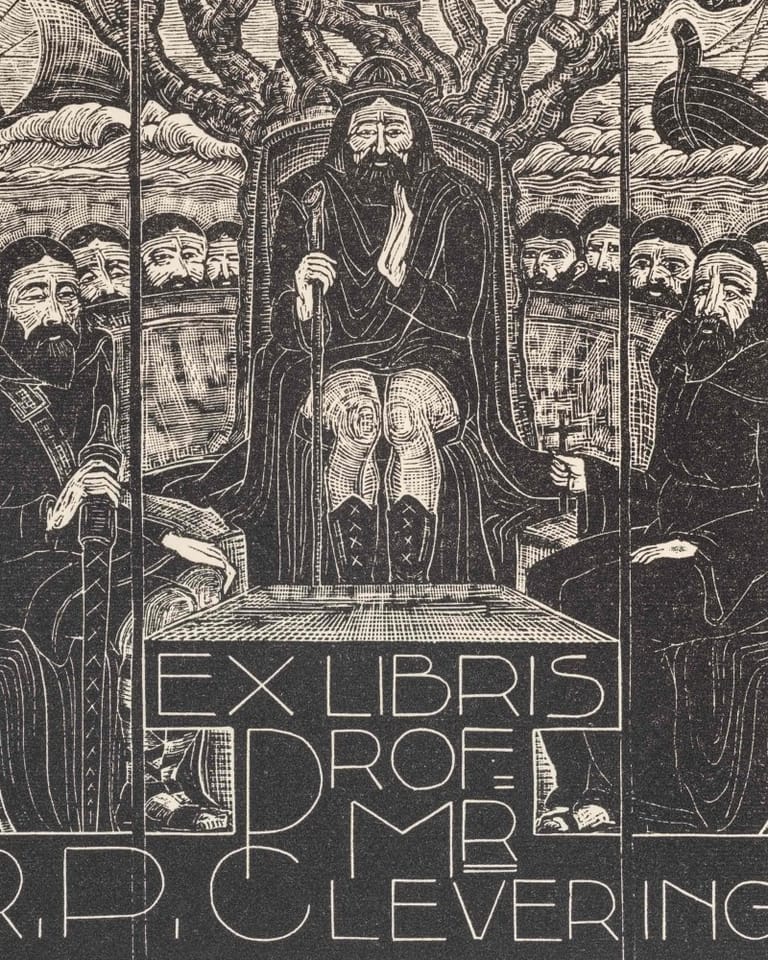Het Ex Libris van professor Rudolph Pabus Cleveringa